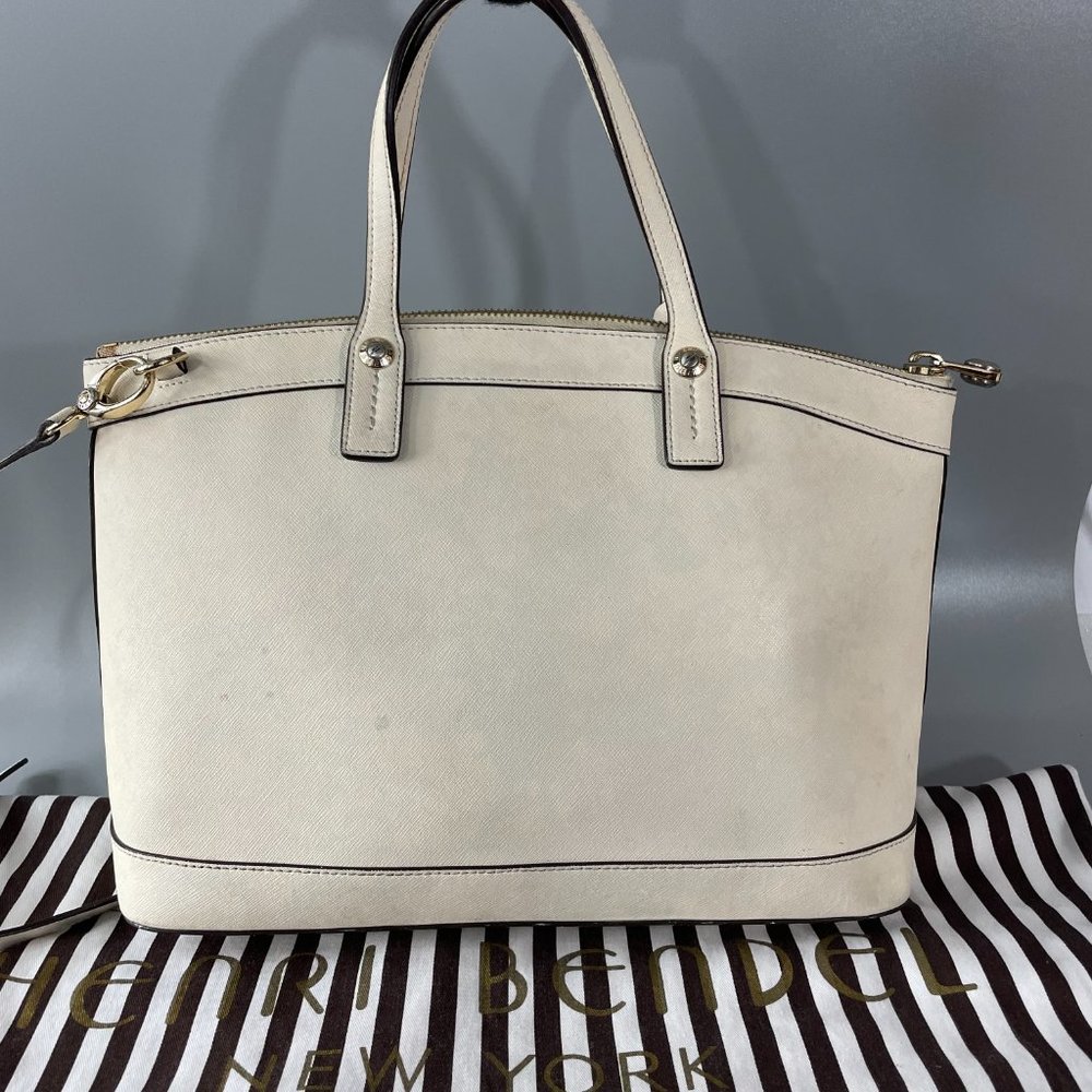 Henri Bendel Cream Satchel with Gold Accents - Picture 5 of 15
